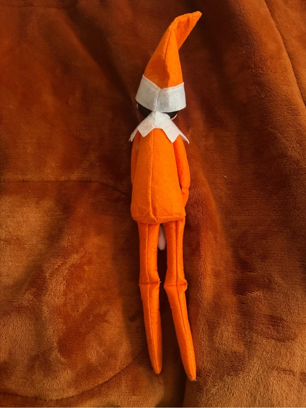 Orange Elf on the Shelf Plush Doll with White Accents